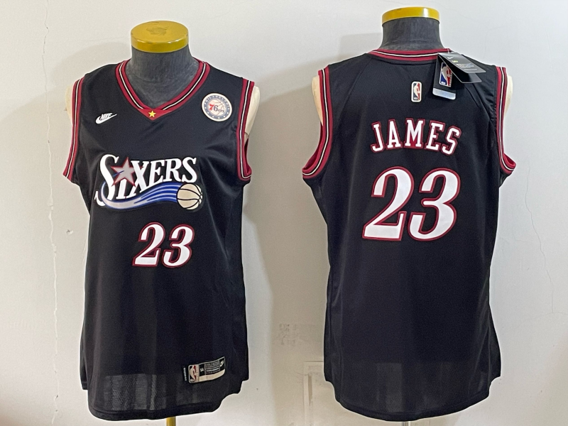 Youth Philadelphia 76ers #23 James black Nike 2026 NBA Jersey 08110